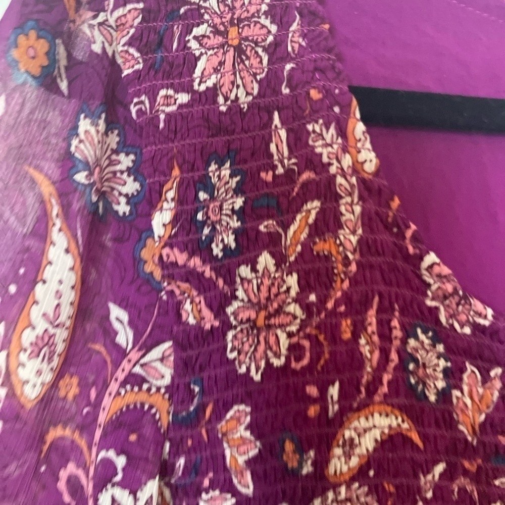 Hollister Purple Y2K Cottagecore Floral Flowy Dress Size Medium - Picture 8 of 11